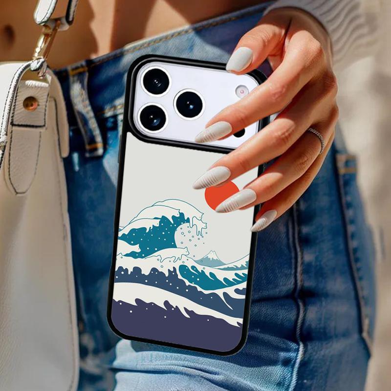 Abstract Cat Mount Japan Landscape Phone Case For iPhone 17 Air 14 15 13 12 Max Cover For Apple 15 16 16e 11 Pro Max Plus Coque