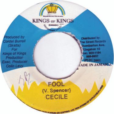 

7inch Record CE CILE - Fool NONE Kings Of Kings 2002 Jamaica Reggae, Ska & Dub Used