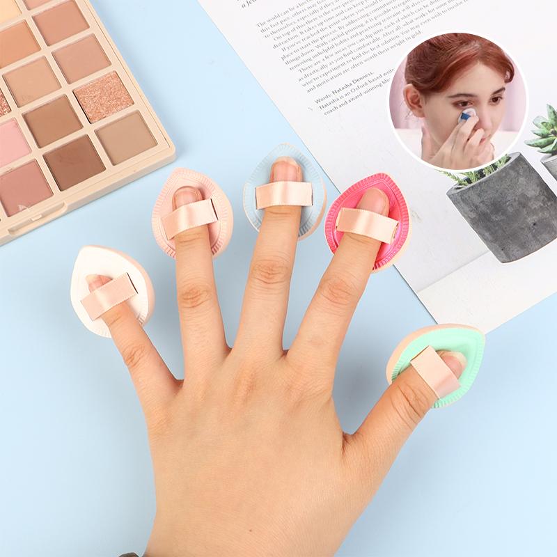 Super Mini Finger Puff Makeup Sponge Face Foundation Powder Concealer Cream Professional Cosmetic Accessories Makeup Tools