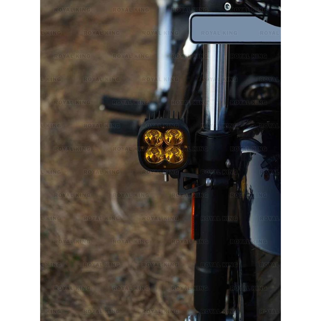 Black Nyx Fog Light Mount "Fit for Royal Enfield Meteor 350"