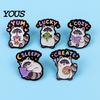 Lightweight Clothes Pins Cartoon Raccoon Brooch Pin, Animal Decorative Enamel Badge, Alloy Lapel Pin for Jackets Backpacks Hats Scarves