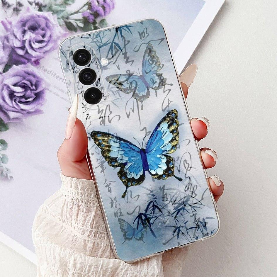 For Samsung Galaxy A26 A36 A56 5G Case 2024 New Stylish Flower Soft Clear Silicone Back Cover For Samsung A36 5G SM-A366B Bumper