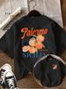 T-Shirt Grafik Vintage Palermo Sizilien Druck Früchte Italienisch Retro Teeshirt Lässig Sommer Rundhals Streetwear