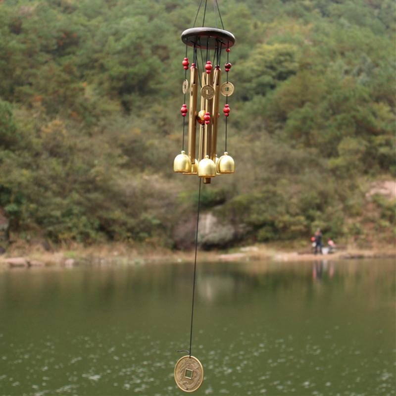Copper Money Wind Chime Pendant Balcony Outdoor Yard Garden Home Decoration Metal Pipe Wind Chime Large Wind Chimes Bells Tubes