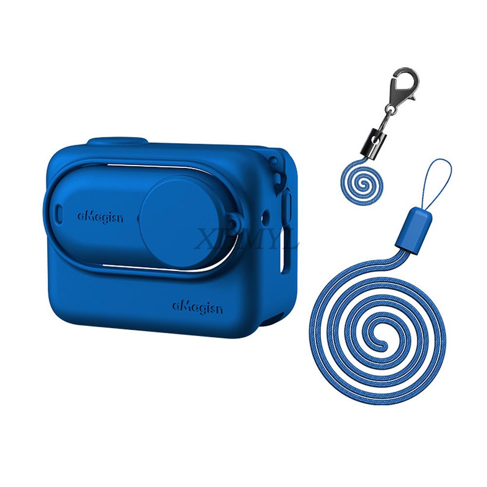 

All-round Protective Case For Insta360 GO 3S Camera Silicone Non-Slip Anti-scratch Cover Shell Sports Camera Accessories темно-синього кольору