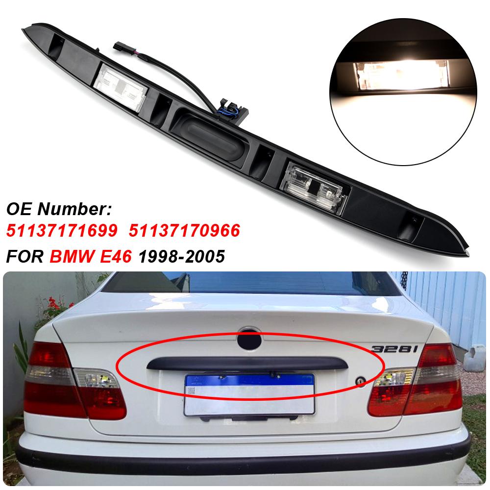 Black Car Trunk Lid Grip with Key Button For BMW E46 316i 320i 323i 325i 328i 330i 1998-2005