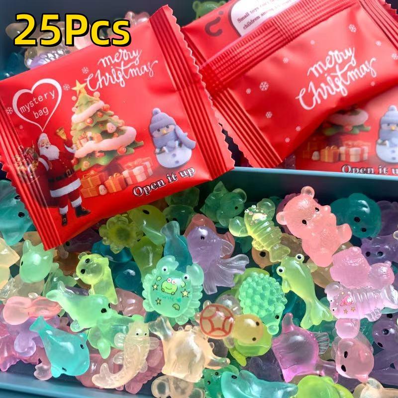 25 Pezzi Sacchetto Misterioso Statuina Animale Mini Sacchetti Ciechi Decorazione Giardino Acquatico Regali Sorpresa per Amici e Famiglia Festa Regali di Natale