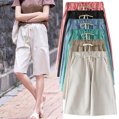 Women's Elastic Waist Drawstring Shorts Solid Color Shorts With Pockets Loose Shorts Sweat Shorts Casual Summer Athletic Shorts Comfy Shorts