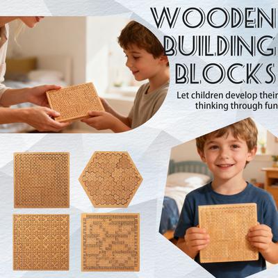 Gehirnfördernde und stressabbauende Holzpuzzles für Kinder und Erwachsene, entwickelt zur Verbesserung der logischen und geometrischen Denkfähigkeiten.
