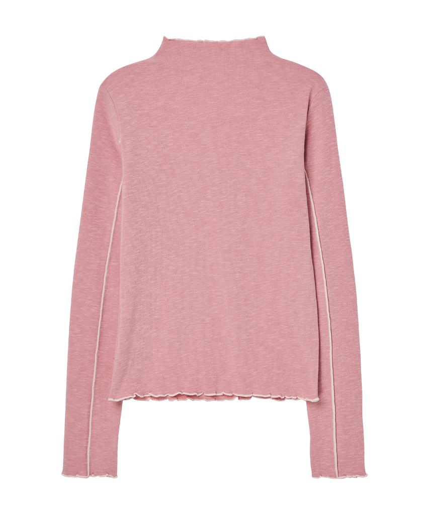 DELICCENT Line Half-Neck Turtleneck [Pink]