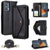 For Motorola Edge 50 Fusion 5G Leather Case Magnetic Closure Wallet Stand Phone Cover with Crossbody Strap