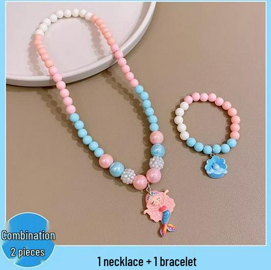 Frozen Princess Kids' Necklace & Bracelet Gift Set for Christmas or Birthday