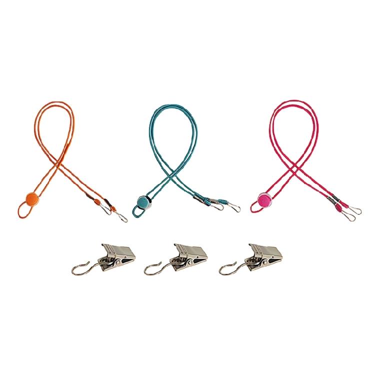 12Pcs Metal Needlework Fabric Holder Clips with Elastic Cord Embroidery Fabric Hugger Clips Tool for Stitching Frame