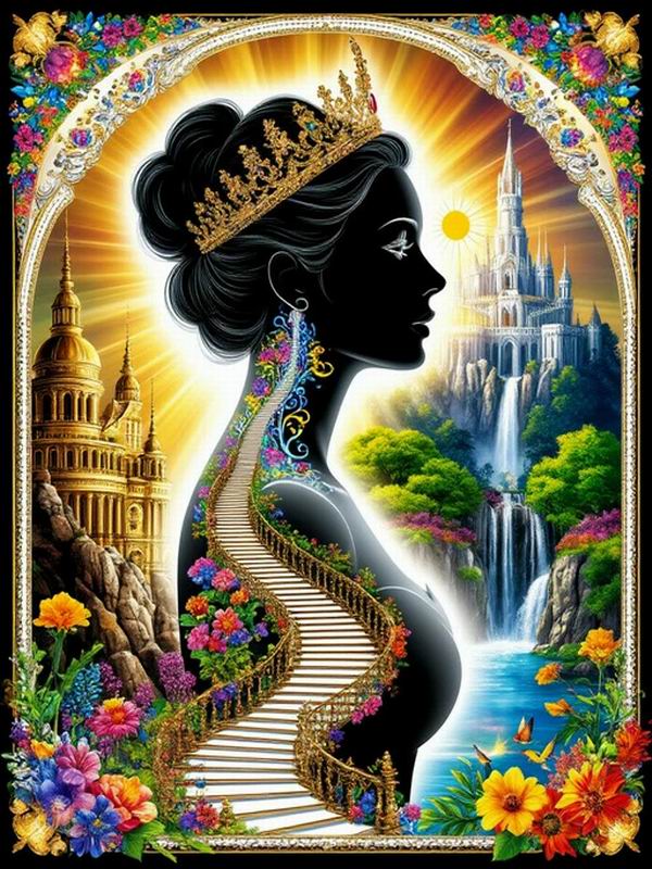 Diamond Painting New Collection Abstract Woman Crown Castle Diy Full Rhinestone Embroidery Girl Mosaic Cross Stitch Kits Wall Decor