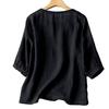 Women's Embroidered Cotton Linen Fashionable Loose Casual Top