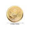 10PCS Gold Silver 15mm Round Metal Eagle Button Blazer Suits Uniform Buttons Eagle Badge Sewing Clothing DIY Clothing Accessory