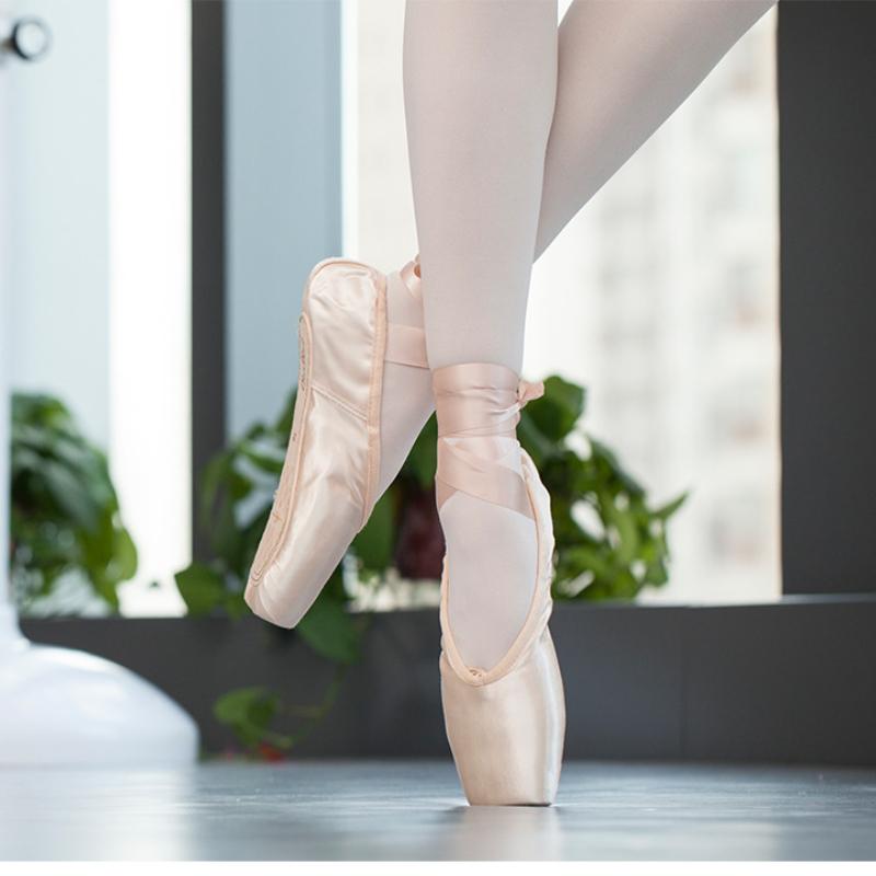 

Girls Ballerina Ballet Pointe Shoes Pink Women Satin Professional Ballet Shoes for Dancing 31 червоний