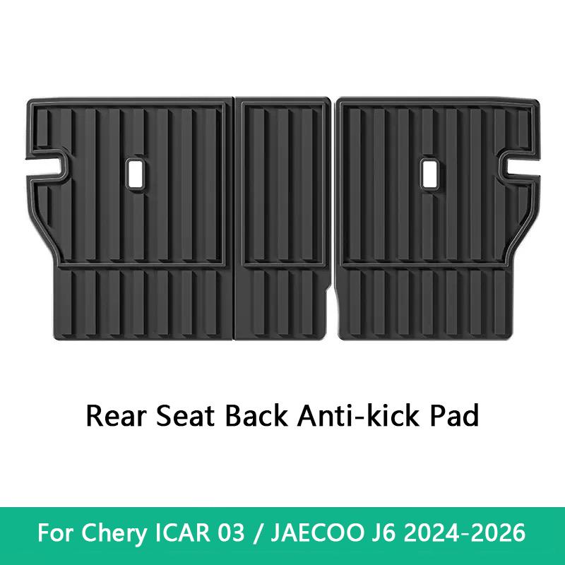 Trunk Mat For Chery ICAR03/JAECOO J6 2024-26 TPE Rear Seat Backrest Pad All Weather Cargo Liner Trunk Tray Floor Anti Dirty Mats