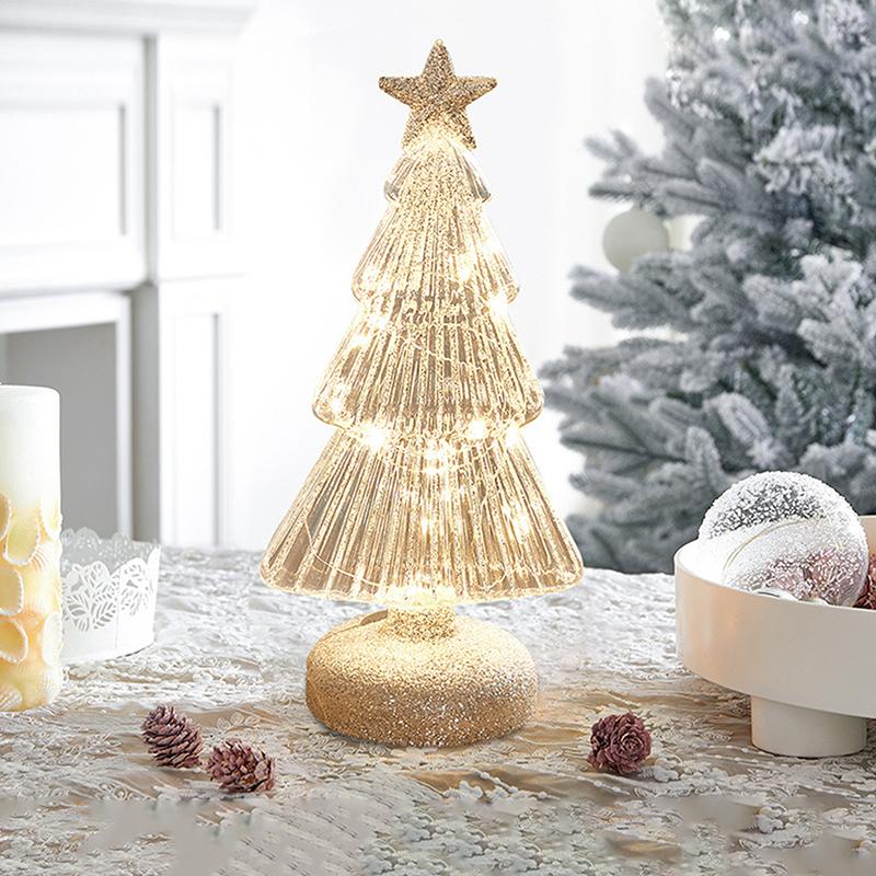Glowing Christmas Tree Light Christmas Ornament Luminous Desktop Decoration Led Night Light Party Xmas Decor Festival Gift