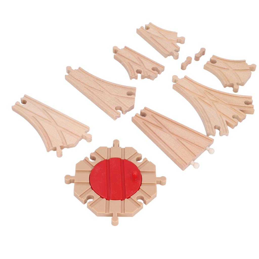 Wooden Train Track Set for Toddlers Assembly Kit Building Toys Educational DIY Wooden Train Track