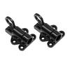 2PCS Pull Ring Latch Locks Aluminum Alloy Spring Load Automatic Door Window Gate Bolt Lock with Screws Black