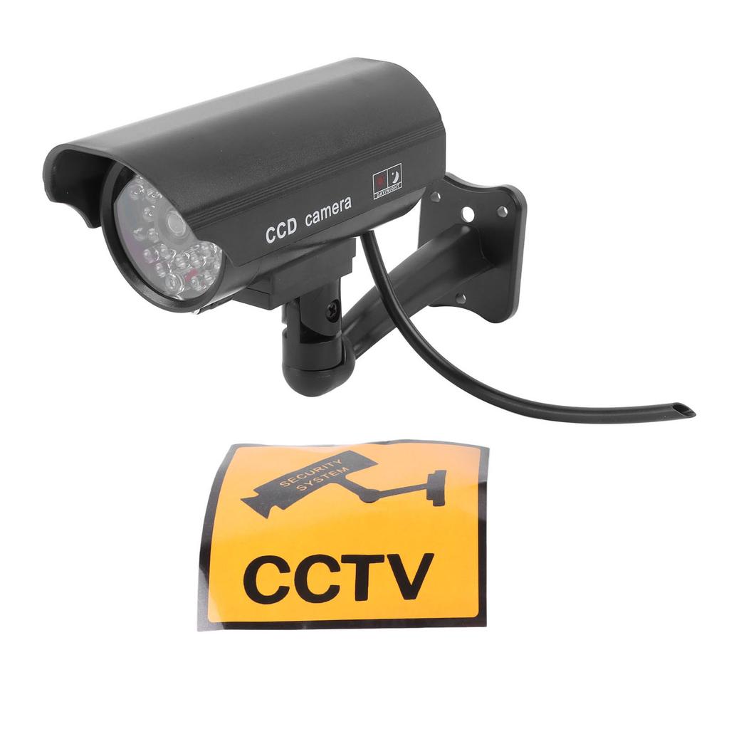 Dummy Falskt Sikkerhetskamera Røde Blinkende Lys Simulert CCTV-kamera Overvåkingssystem for