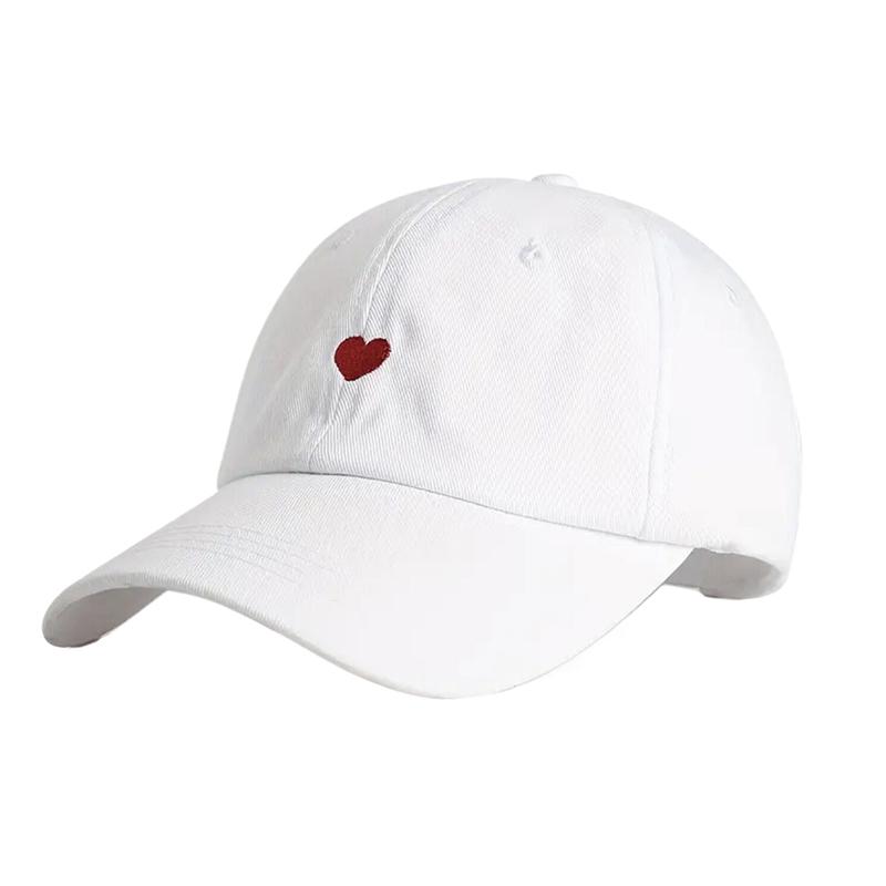 Simple Leisure Baseball Caps Versatile Love Embroidered Visor Hats Unisex  Streetwear Hats Outdoor Casual Duckbill Cap