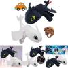 Toothless Dragon Helmet Sucker Plush Motorcycle Decoration 20cm Black