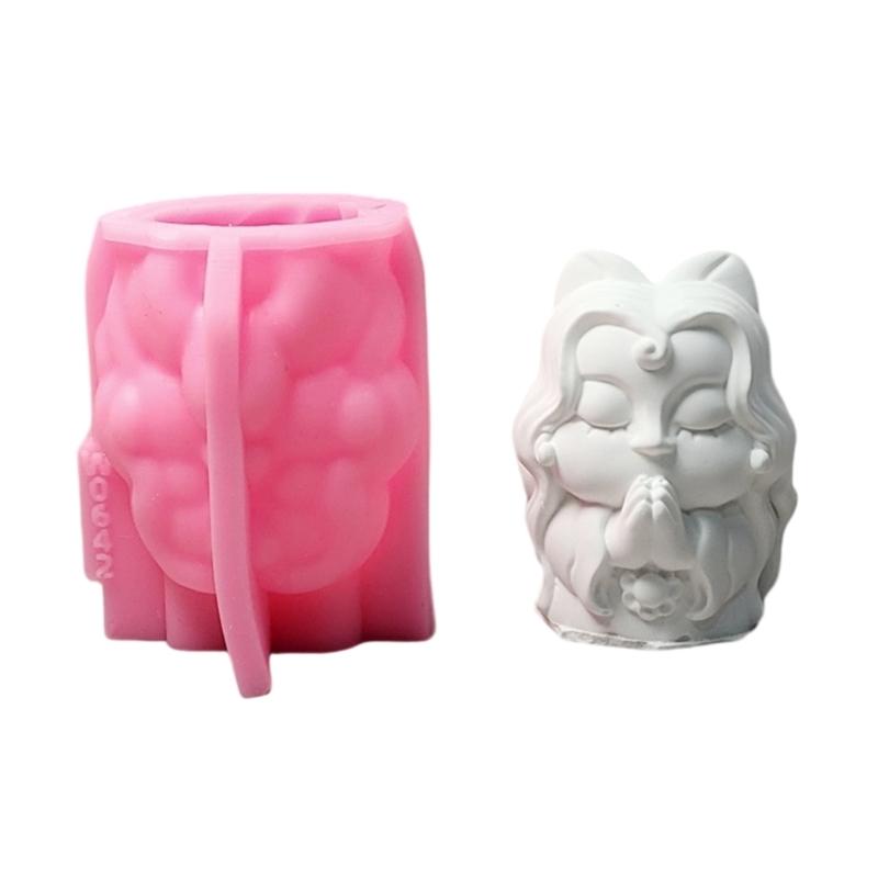 

3D Chinese Figurine Silicone Candle Molds for Candle Soap Making Cement Clay Silicone Molds for Gypsum Decoration Craft 1