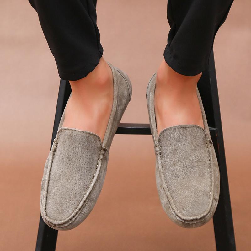 Wearable Suede Leather Loafers Men Casual Shoes Autumn Mocasines Hombre Man Moccasins Mens Driving Shoes Loafer Lofer Loffers