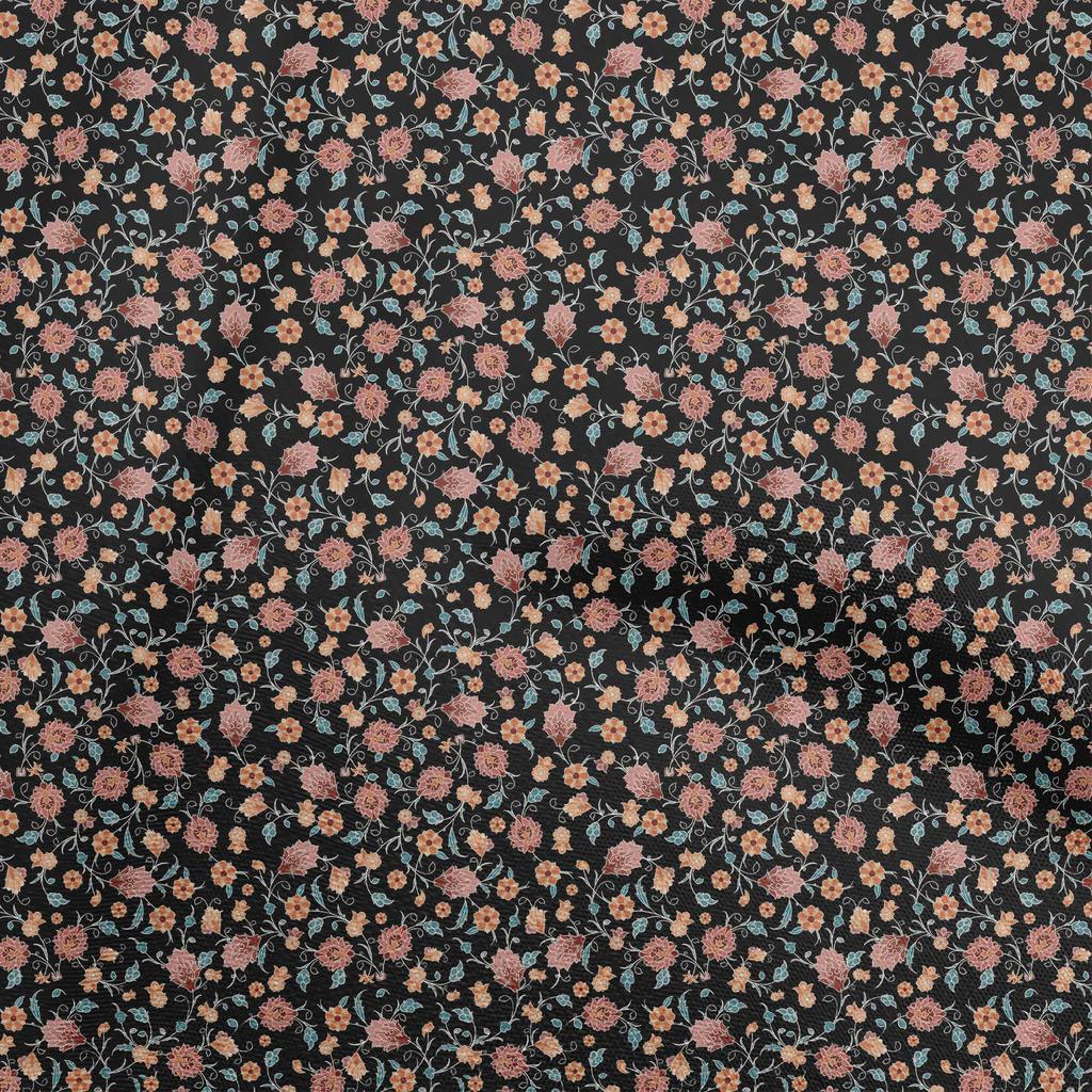 oneOone Cotton Flex Light Brown Fabric Asian Suzani  Fabric For Sewing Printed Craft Fabric By The Yard 40 Inch