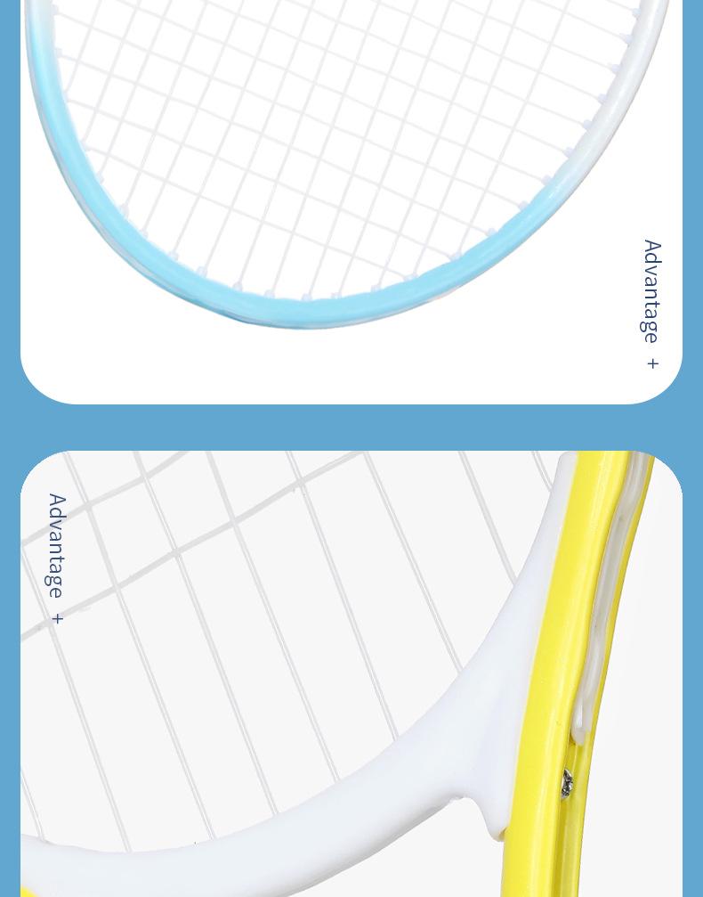 21-Inch Beginner Kids' Tennis Racket - Durable Macaron-Colored Iron Alloy