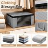 Large Capacity Storage Bag with Zipper Closure Foldable Clothes Organizer Box for Bedding Quilt Blanket and Seasonal Garments Storage