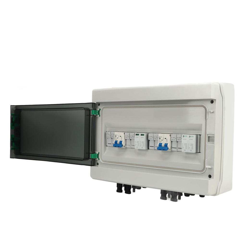 4 in 2 Out PV Solar Combiner Box DC1000V IP65 Wall Mounted Photovoltaic Combiner Box