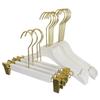 Pure White Plastic Hangers & Imitation Wood Grain Hangers with Pants Clips for Children's and Women's Clothing