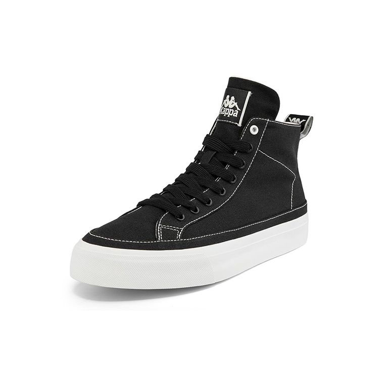 Kappa Canvas Slip Resistant Durable Mid Top Skate Shoes Unisex Skate Shoes Black K0AY5CC21V-990