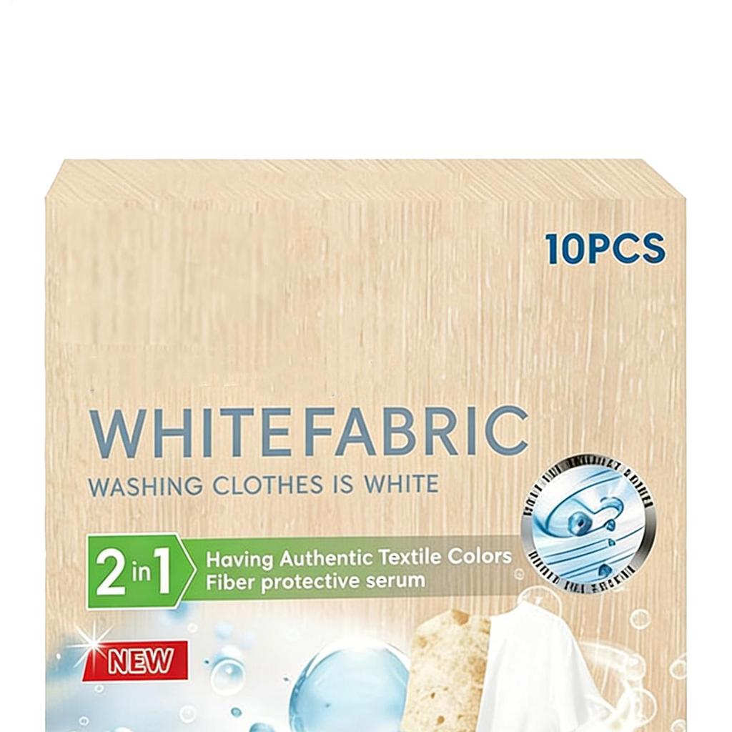 White Fabric Dye 10 Sheets Washing Machine Whitener White Dye for Clothes for Cotton Wool Wood Linen Laundry Clothing Shirt