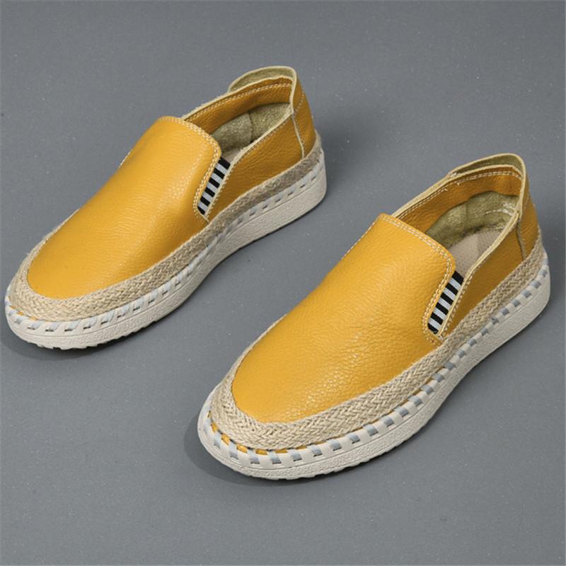 New Fashion Fisherman Loafers New Men's White Genuine Leather Espadrilles Shoes Male Walking Sneakers Footwears Zapatos Hombre
