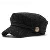 Hat Female Tide Small Fragrant Style Beret Versatile Octagonal Hat Spring Internet Celebrity British Retro Cap