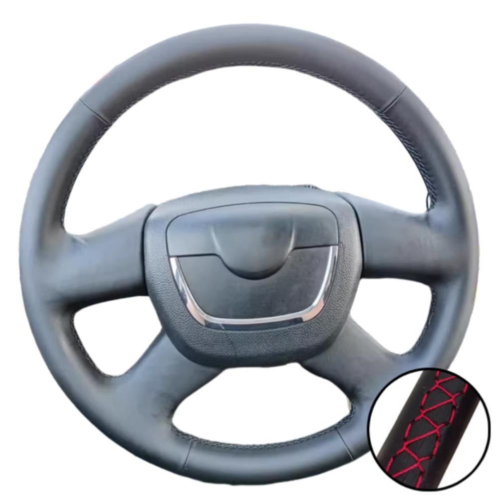 Hand-Stitched Wear Resistant Artificial Leather Citigo 2011-2012 Steering Wheel Cover For Skoda Octavia 2009-2013