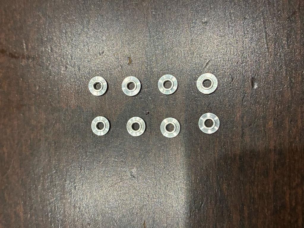 19mm Lightweight Bearing Rollers Set of 4 [Un d] All-Aluminum (Purple)