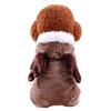 Pet Dog Clothes Winter Christmas Hoodie Soft Coat Button Closure for Small Dogs