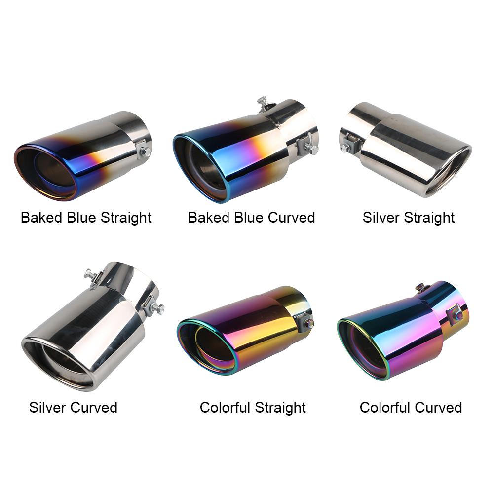 63mm Coadă gât țeavă de eșapament albastru ars mașină tobe de eșapament vârf tobe de eșapament din oțel inoxidabil 1.5L-2.2L consumabile pentru modificarea mașinii