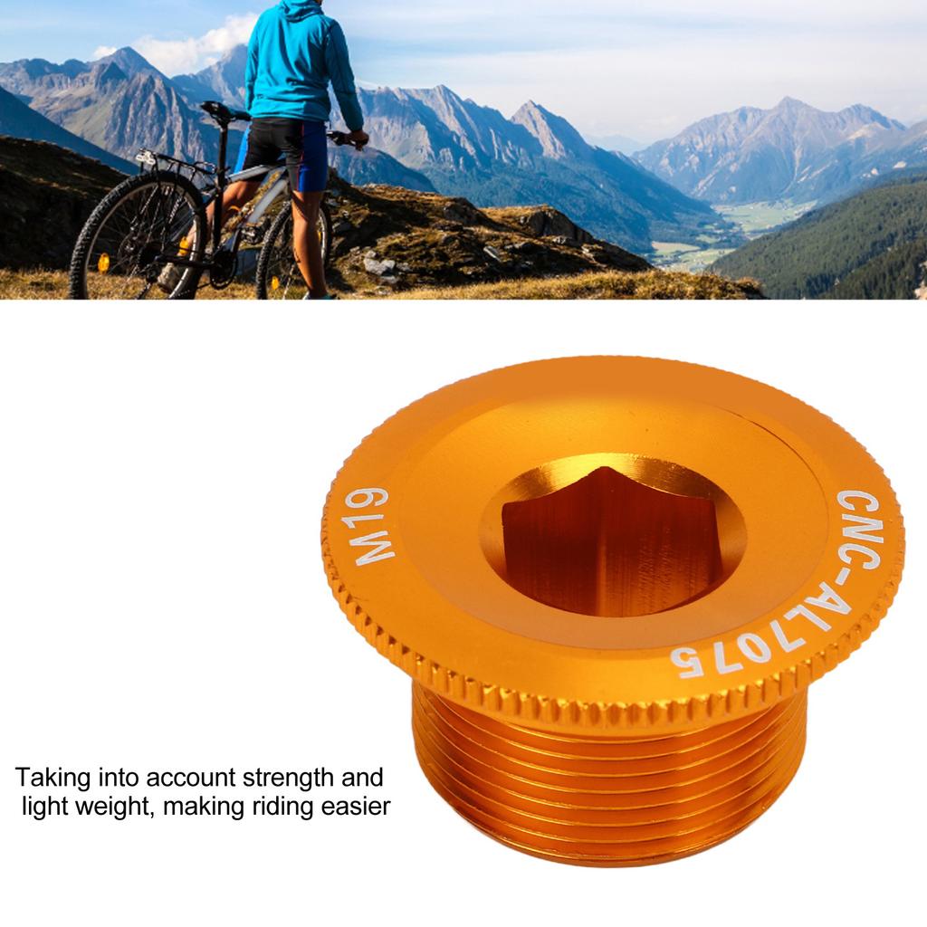 3pcs M19 Crank Cover Screws Rustproof High Accuracy Aluminum Alloy Bike Crank Cover Screws for Mountain Bike