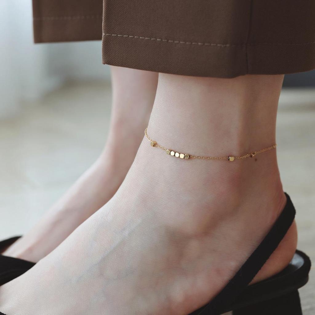 Stylish Titanium Steel Heart Anklet for Women – Durable, Versatile Beach Foot Chain