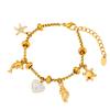 Stylish Titanium Steel Sun Moon Bracelet With Diamond Detailing 16cm+4cm Extender Chain Women Accessory