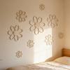 7PCS Wood Wall Hanging Decoration Boho Hollow Flower Ornament New Wall Art  For Bedroom