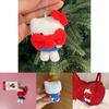 Charming Cute Kt Cat Plush Keychain With Face Covering Bowknot Design For Teens