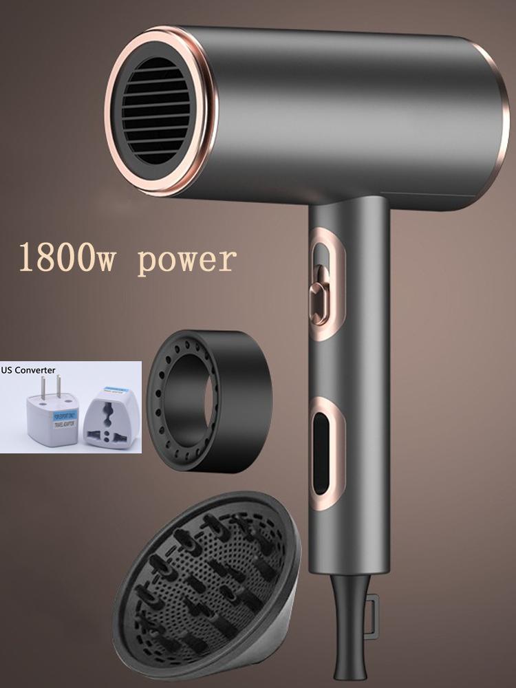 Przenośne suszarki do włosów Jon ujemny 1800W 2200W Trzybiegowa regulacja ogrzewania i chłodzenia Wysoka moc Niebieskie światło Antystatyczna suszarka nadmuchowa Urządzenia domowe