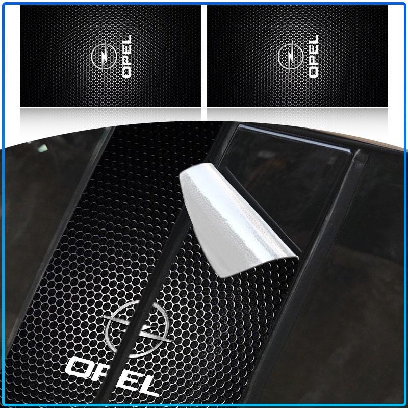 2Pc Car Center Pillar Badge Anti-scratch Protector Films Stickers For Opel crosa d astra h insignia astra j zafira b mokkaastra vivaro astra g